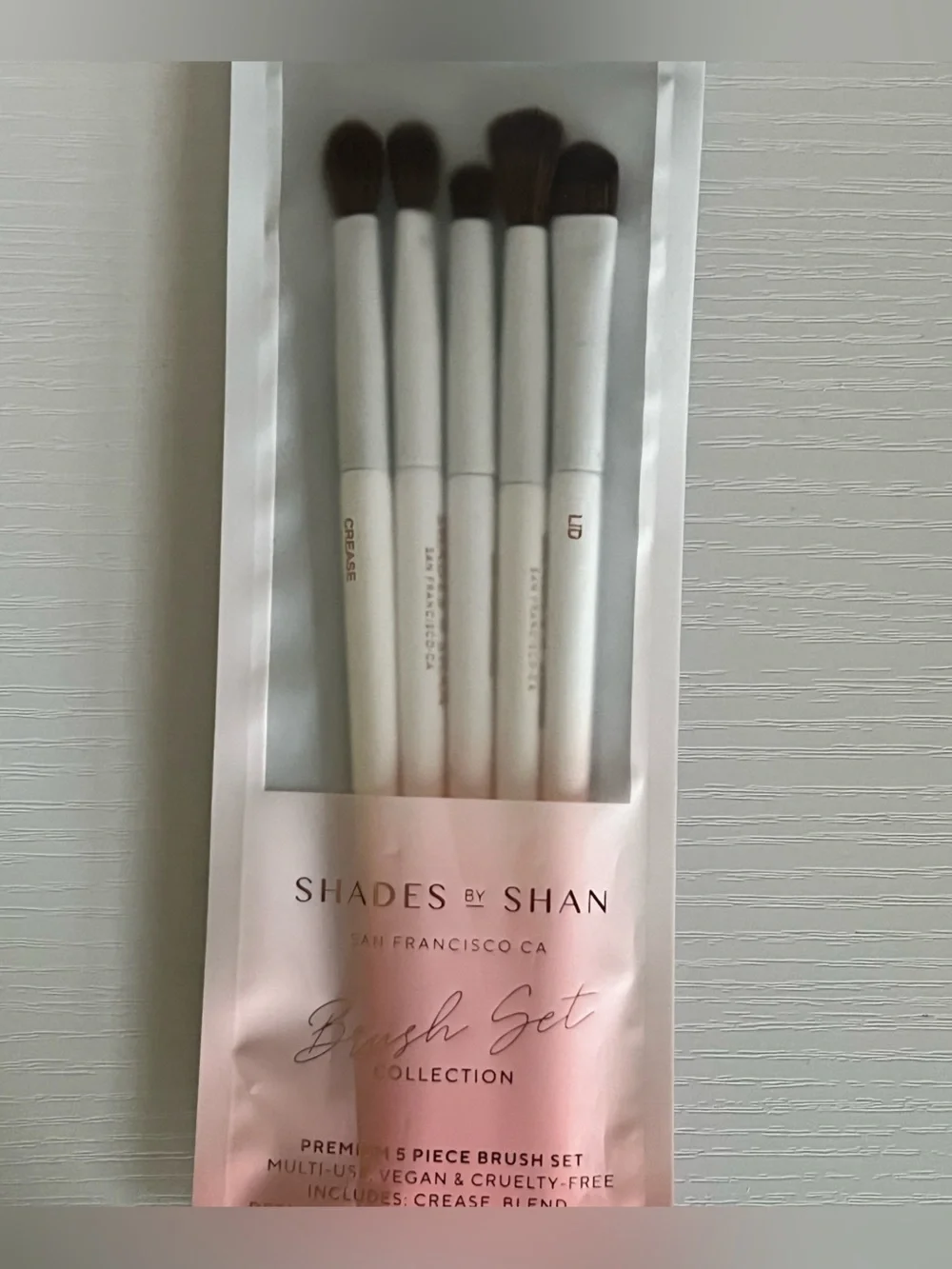 Shades by Shan 5-Piece Eye Brush Set - White Handles